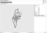 Map 0702 Embroidery File 6 sizes