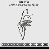 Map 0702 Embroidery File 6 sizes