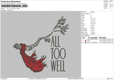 All To Well Embroidery File 6 sizes