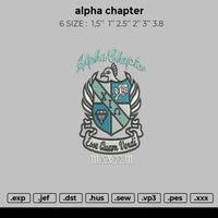 alpha chapter Embroidery