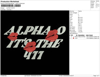 Alpha O Embroidery