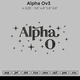 Alpha O V3 Embroidery