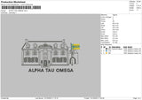 Alpha Tau Embroidery File 6 sizes