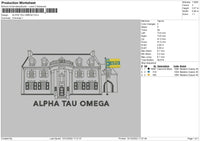 Alpha Tau Embroidery File 6 sizes