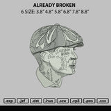 Already Broken Embroidery File 6 sizes