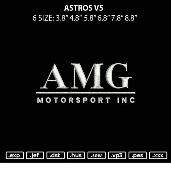 Amg Embroidery File 6 sizes