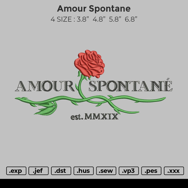 Amour Spontane Embroidery