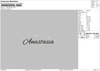 Anastasia Embroidery File 6 sizes