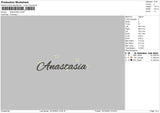 Anastasia Embroidery File 6 sizes