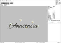 Anastasia Embroidery File 6 sizes