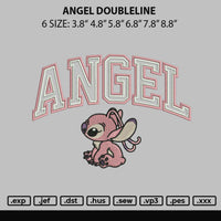 Angel Doubleline Embroidery File 6 sizes