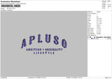 Apluso Embroidery File 6 sizes