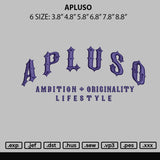 Apluso Embroidery File 6 sizes