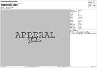 Apperaltext Embroidery File 6 sizes