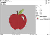 Apple Embroidery File 6 sizes