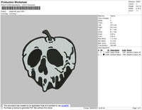 Apple Skull Embroidery