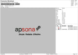 Apsona Embroidery File 6 sizes