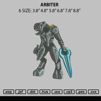 Arbiter Embroidery File 6 sizes