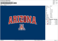 Arizona A Embroidery File 6 sizes