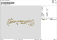 Arrangements Embroidery File 6 sizes