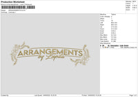 Arrangements Embroidery File 6 sizes