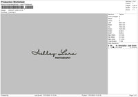 Ashleytext Embroidery File 6 sizes