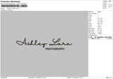 Ashleytext Embroidery File 6 sizes