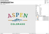 ASPEN COLORADO Embroidery