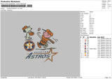 Astrosnoopy V2 Embroidery File 6 sizes