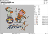 Astrosnoopy V2 Embroidery File 6 sizes