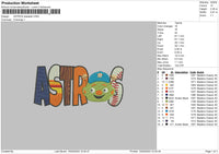 Astrostext 1503 Embroidery File 6 sizes