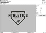 Athletic 0612 Embroidery File 6 sizes