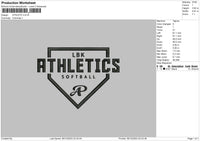 Athletic 0612 Embroidery File 6 sizes