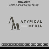 Mediatext Embroidery File 6 sizes