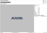 Auroratext01 Embroidery File 6 sizes