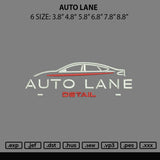 Auto Lane Embroidery File 6 sizes