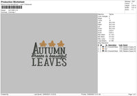 Autumn Embroidery File 6 sizes