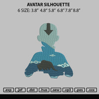 Avatar Silhouette Embroidery File 6 sizes