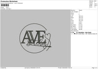 Ave Embroidery File 6 sizes