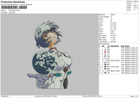 Ayanami Embroidery File 6 sizes