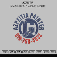 Azpeitia Embroidery File 6 sizes