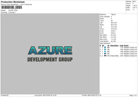 Azuretext Embroidery File 6 sizes