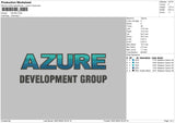 Azuretext Embroidery File 6 sizes