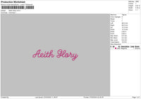 GloryText Embroidery File 6 sizes