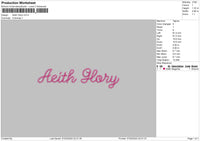 GloryText Embroidery File 6 sizes