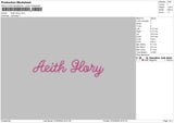 GloryText Embroidery File 6 sizes