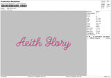 GloryText Embroidery File 6 sizes