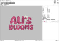 Alis Blooms Embroidery File 6 sizes