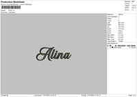 Alina Embroidery File 6 sizes