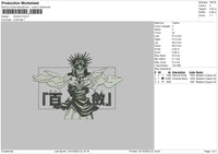 Anime Bw 1012 Embroidery File 6 sizes